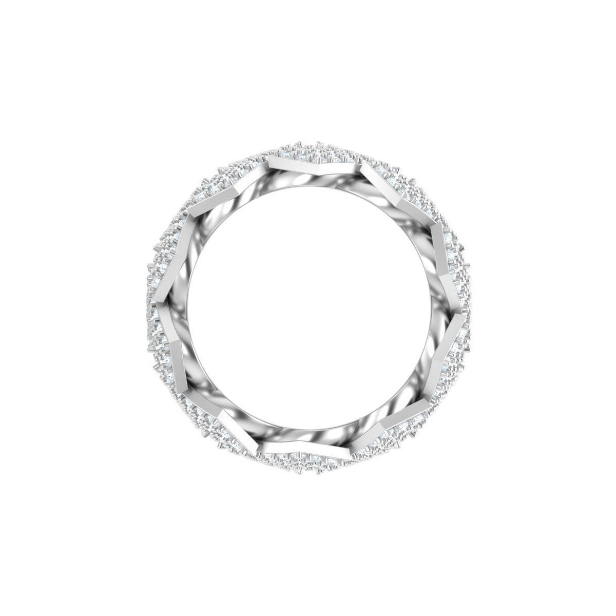 3Ct Diamond Miami Cuban Ring - TheGlaJeweller | Scotland's No. 1 Jewellers