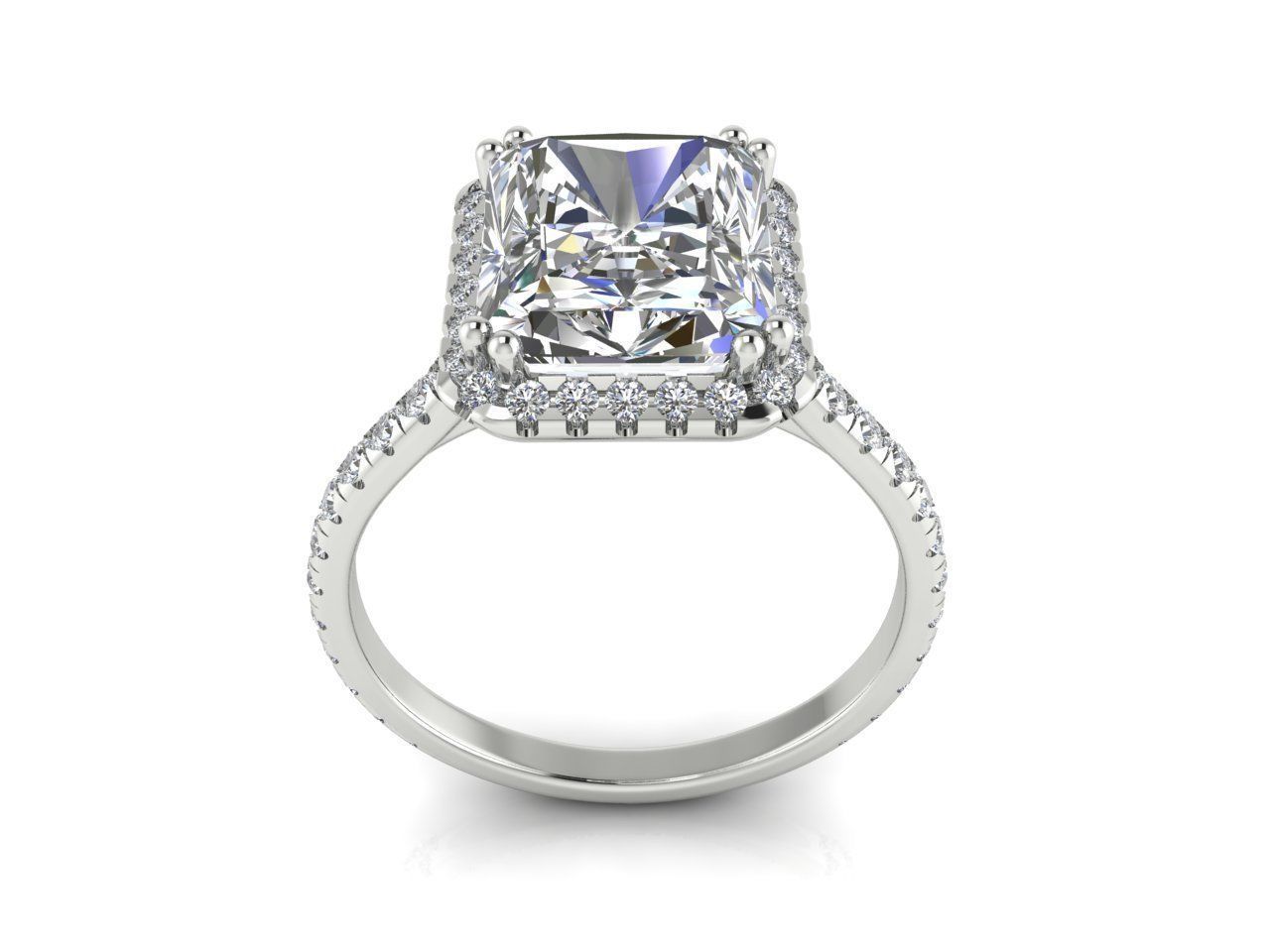 3Ct Princess Cut Diamond Engagement Ring - TheGlaJeweller | Scotland's No. 1 Jewellers