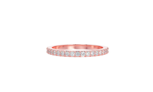 18K Rose Gold-Plated Sterling Silver 0.56ct Lab Diamond Eternity Ring